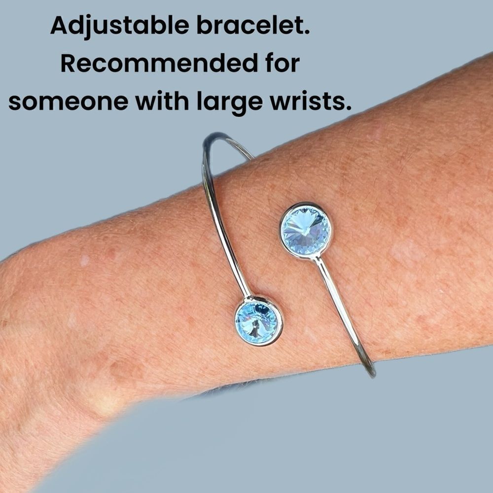 Handcrafted bracelet with Swarovski crystal - Picture 2 of 3